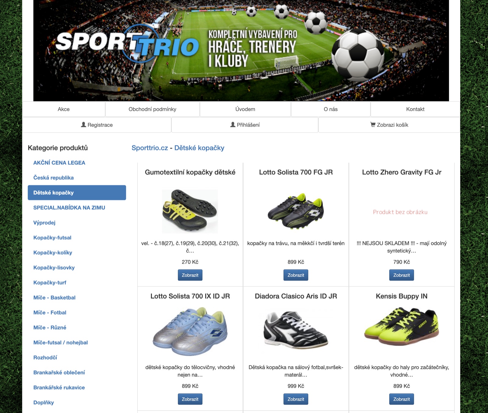 Sporttrio.cz - katalog produktů