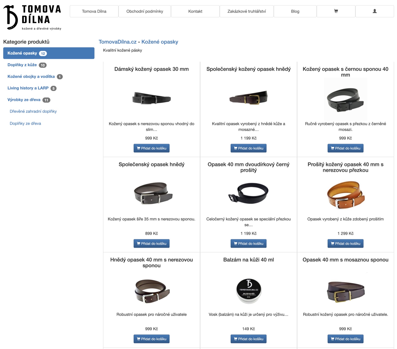 Tomovadilna.cz - eshop vlastních produktů