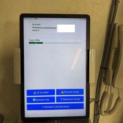 Monitoring výrobního stroje v reálném čase